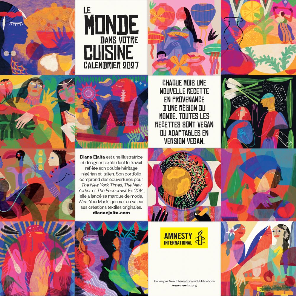 Calendrier 2027 de recettes de cuisine du monde