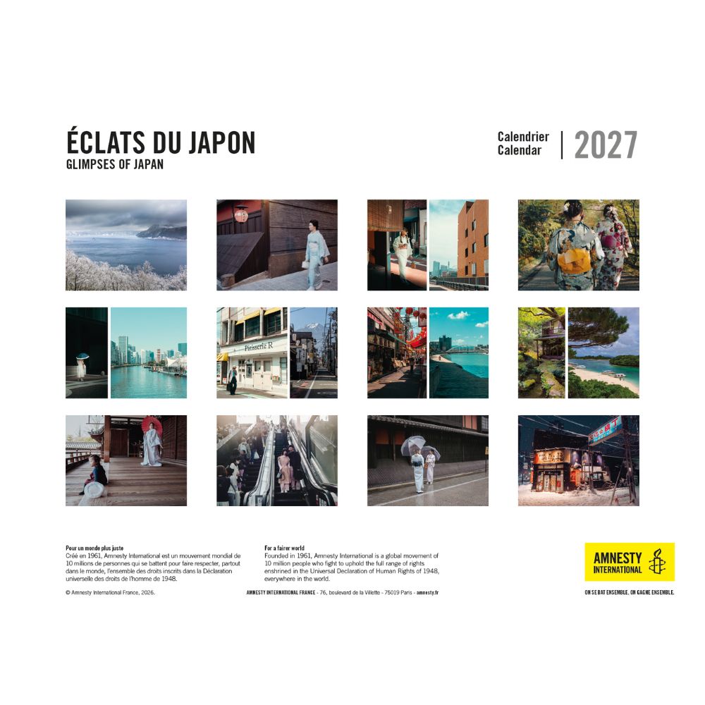 Calendrier 2027 photos couleur