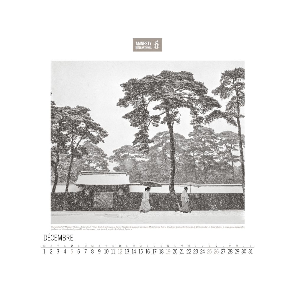 Calendrier 2027 photos noir et blanc