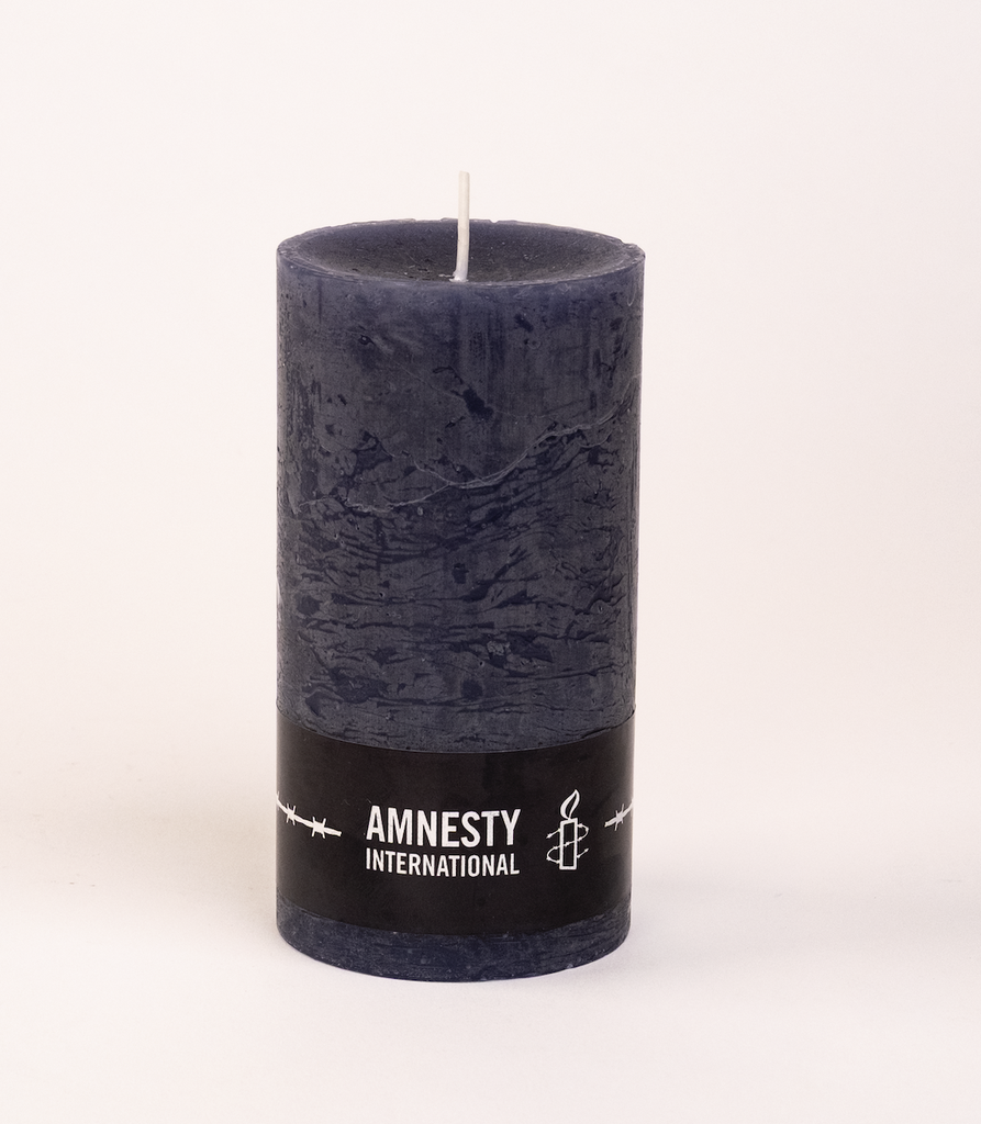 Bougie rustique bleu marine