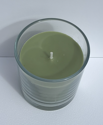 Bougie en verre parfumée thym-santal