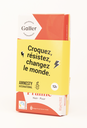 Duo de tablettes de chocolat Galler : fourrées praliné noir et manon blanc 