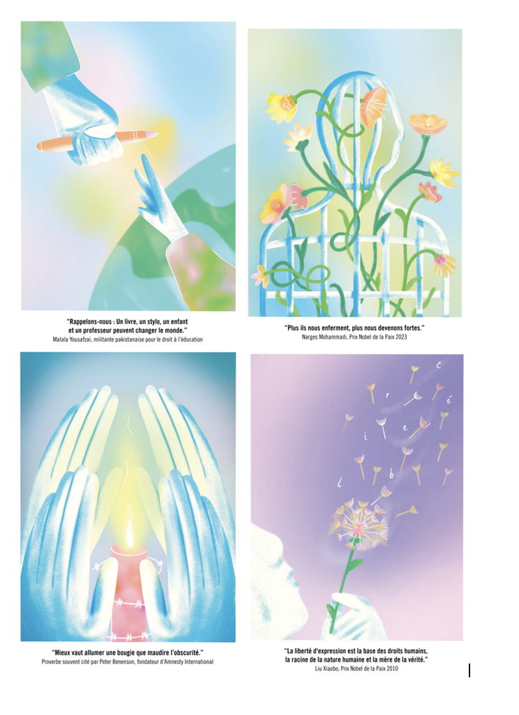 Cartes de citations illustrées