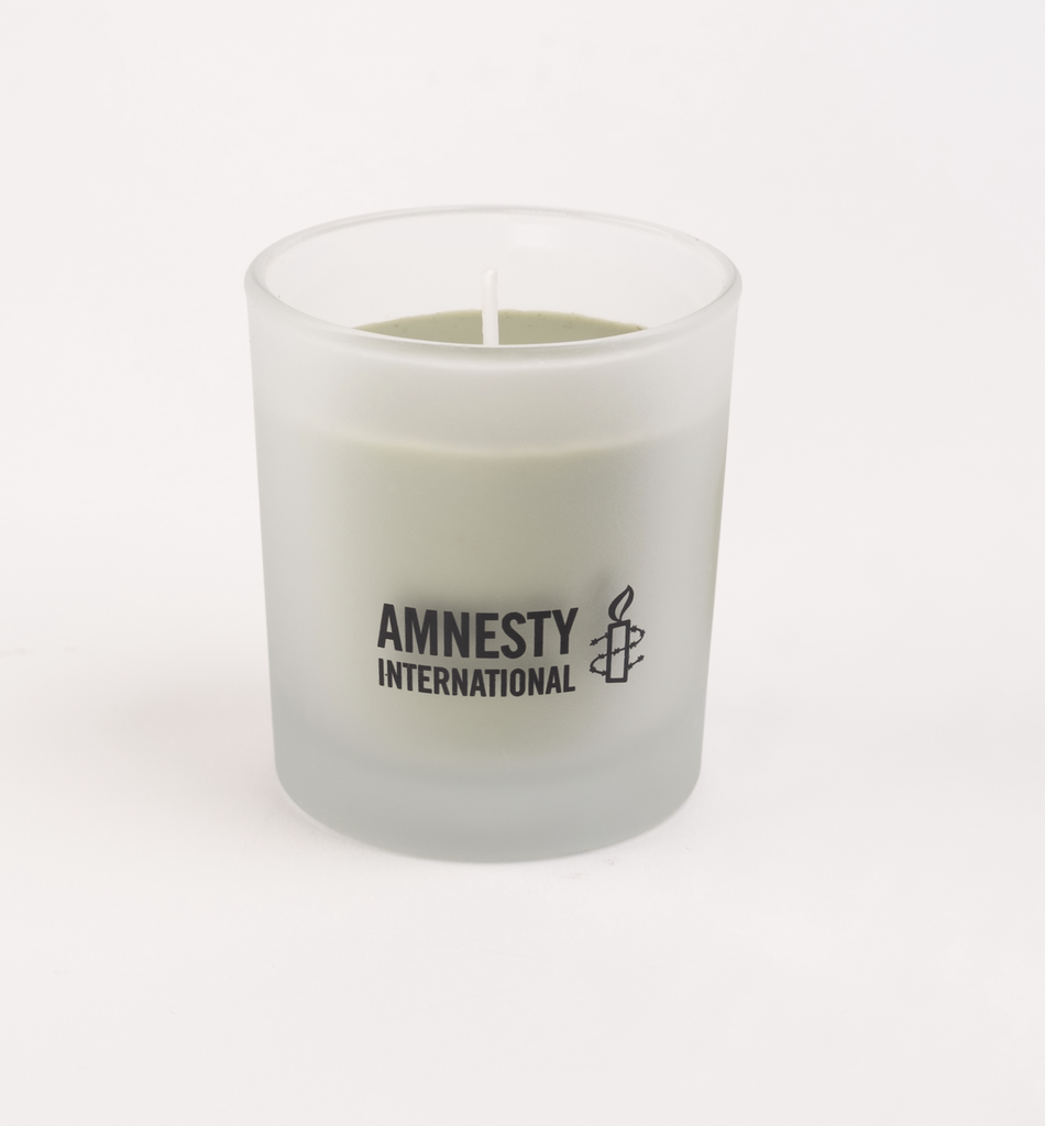 Bougie en verre parfumée thym-santal 