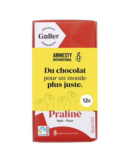 [6911] Duo de tablettes de chocolat Galler : fourrées praliné noir et manon blanc 