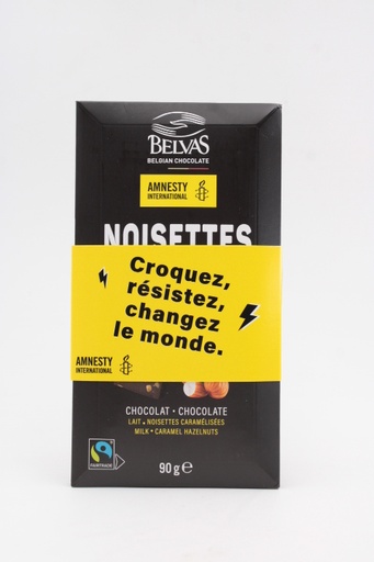 [6912] Duo de tablettes de chocolat Belvas : lait Noisettes et chocolat noir  